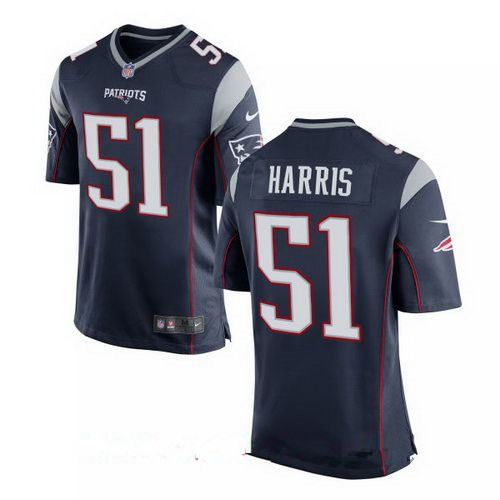Men's New England Patriots #51 David Harris Navy Blue Team Color Stitched NFL Nike Game Jersey