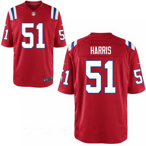 Men's New England Patriots #51 David Harris Red Alternate Stitched NFL Nike Game Jersey