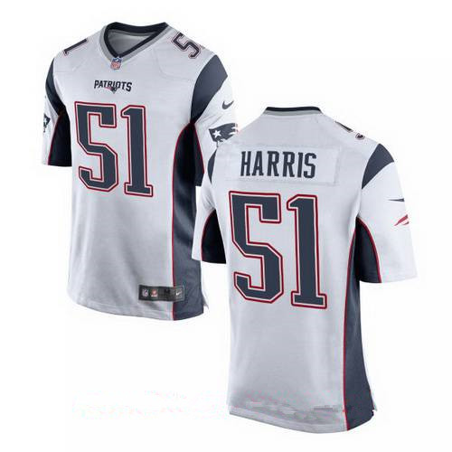Men's New England Patriots #51 David Harris White Road Stitched NFL Nike Elite Jersey
