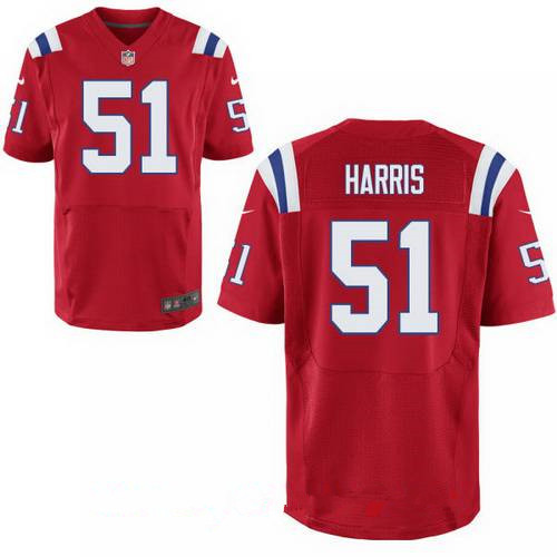 Men's New England Patriots #51 David Harris Red Alternate Stitched NFL Nike Elite Jersey