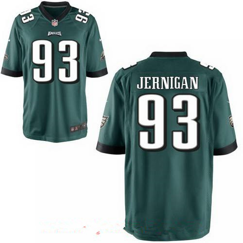 Men's Philadelphia Eagles #93 Timmy Jernigan Midnight Green Team Color Stitched NFL Nike Elite Jersey