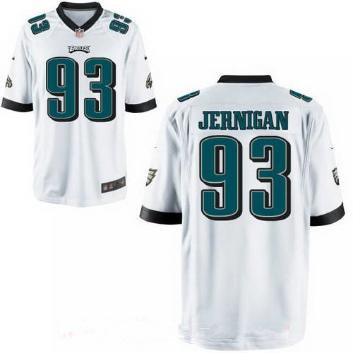 Men's Philadelphia Eagles #93 Timmy Jernigan White Road Stitched NFL Nike Elite Jersey