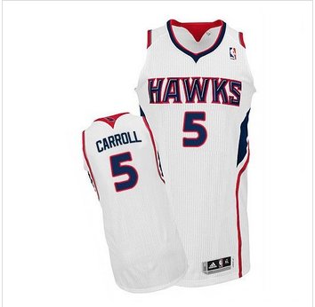 NBA Revolution 30 Atlanta Hawks #5 DeMarre Carroll White Stitched Jersey