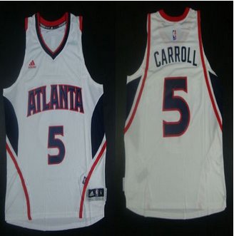 Revolution 30 Atlanta Hawks #5 DeMarre Carroll White Stitched NBA Jersey