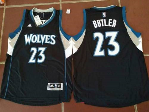 Men's Minnesota Timberwolves #23 Jimmy Butler Black Stitched NBA adidas Revolution 30 Swingman Jersey