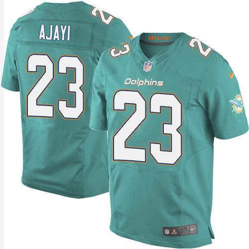 Men's Miami Dolphins #23 Jay Ajayi Green Team Color Stitched NFL Nike Elite Jersey