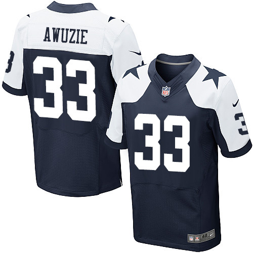 Nike Dallas Cowboys #33 Chidobe Awuzie Navy Blue Thanksgiving Men's Stitched NFL Throwback Elite Jersey