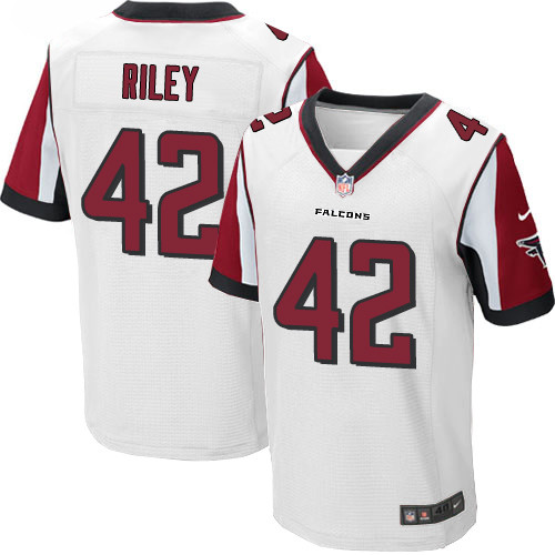 Nike Atlanta Falcons #42 Duke Riley White Men's Stitched NFL Elite Jersey