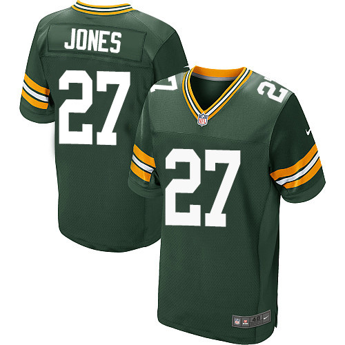 Nike Green Bay Packers #27 Josh Jones Green Team Color Men's Stitched NFL Elite Jersey