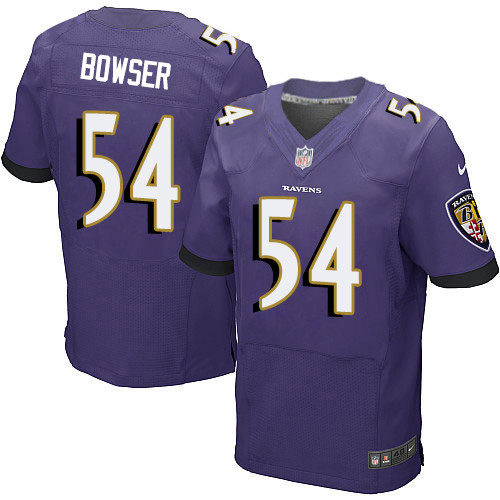 Nike Baltimore Ravens #54 Tyus Bowser Purple Team Color Men's Stitched NFL New Elite Jersey