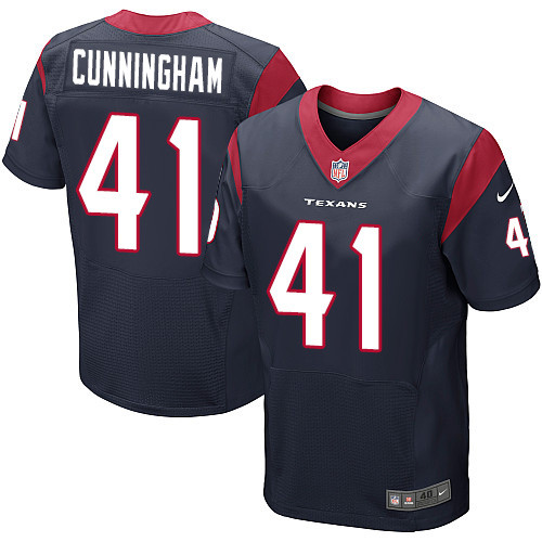 Nike Houston Texans #41 Zach Cunningham Navy Blue Team Color Men's Stitched NFL Elite Jersey