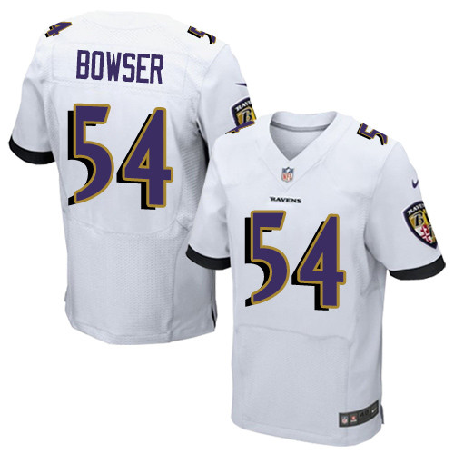 Nike Baltimore Ravens #54 Tyus Bowser White Men's Stitched NFL New Elite Jersey