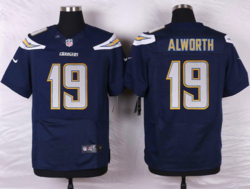 Nike San Diego Chargers #19 Lance Alworth Navy Blue Team Color Men's Stitched NFL New Elite Jersey