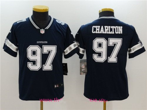 Youth Dallas Cowboys #97 Taco Charlton Navy Blue 2017 Vapor Untouchable Stitched NFL Nike Limited Jersey