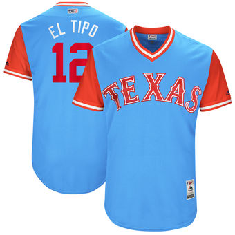 Men's Texas Rangers Rougned Odor El Tipo Majestic Light Blue 2017 Players Weekend Authentic Jersey