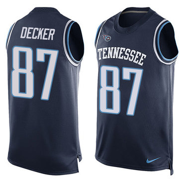 Nike Tennessee Titans #87 Eric Decker Navy Blue Alternate Men's Stitched NFL Limited Tank Top Jersey