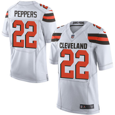 Nike Cleveland Browns #22 Jabrill Peppers White Men's Stitched NFL New Elite Jersey