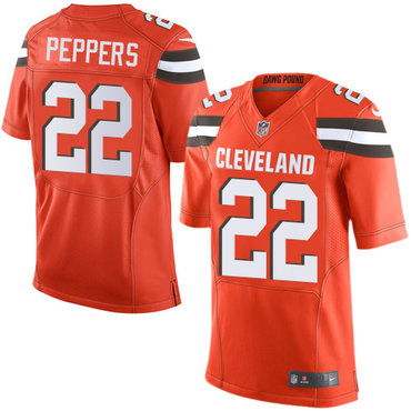 Nike Cleveland Browns #22 Jabrill Peppers Orange Alternate Men's Stitched NFL New Elite Jersey