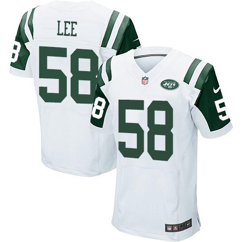 Nike New York Jets #58 Darron Lee White Men's Stitched NFL Elite Jersey