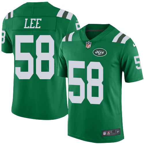 Nike New York Jets #58 Darron Lee Green Men's Stitched NFL Elite Rush Jersey