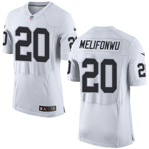 Nike Oakland Raiders #20 Obi Melifonwu White Men's Stitched NFL New Elite Jersey
