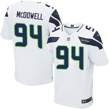 Nike Seattle Seahawks #94 Malik McDowell White Men's Stitched NFL Elite Jersey