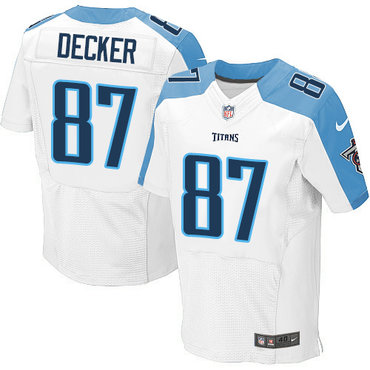 Nike Tennessee Titans #87 Eric Decker White Men's Stitched NFL Elite Jersey