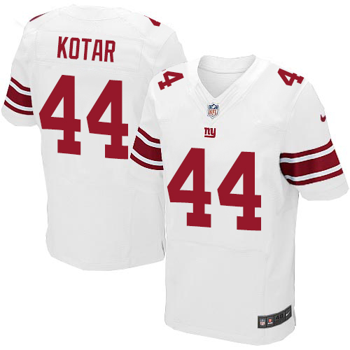 Nike New York Giants #44 Doug Kotar White Men's Stitched NFL Elite Jersey