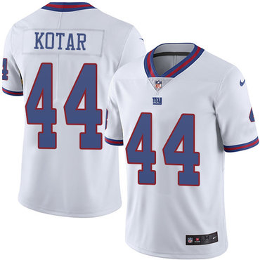 Nike New York Giants #44 Doug Kotar White Men's Stitched NFL Limited Rush Jersey