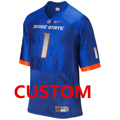 Custom Boise State Broncos Blue Jersey