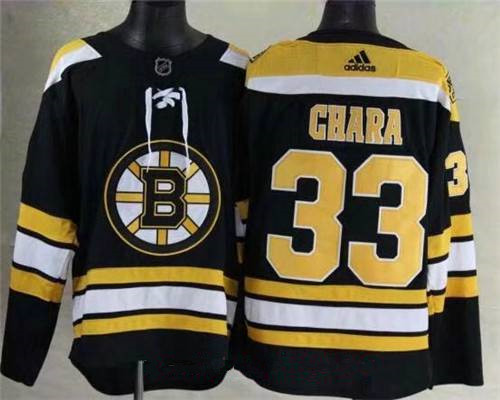 Men's Boston Bruins #33 Zdeno Chara Black 2017-2018 adidas Hockey Stitched NHL Jersey