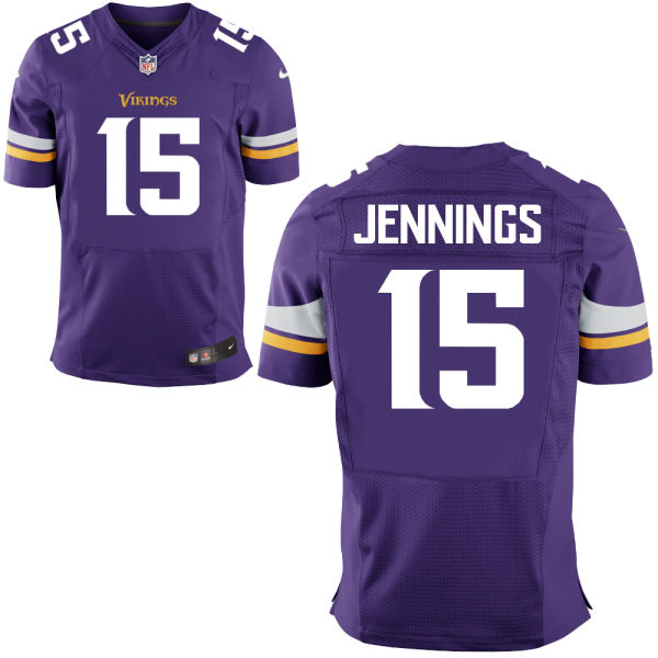 Size 60 4XL Greg Jennings Minnesota Vikings #15 Purple Stitched Nike Elite Jersey