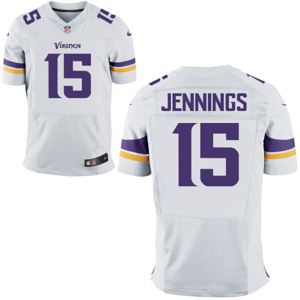 Size 60 4XL Greg Jennings Minnesota Vikings #15 White Stitched Nike Elite Jersey