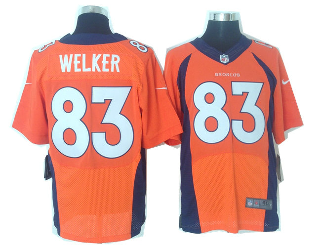 Size 60 4XL 2013 New Collar Wes Welker Denver Broncos #83 Orange Stitched Nike Elite Jersey