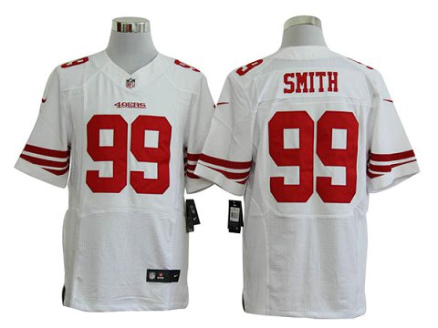 Size 60 4XL-Aldon Smith San Francisco 49ers #99 White Stitched Nike Elite NFL Jerseys