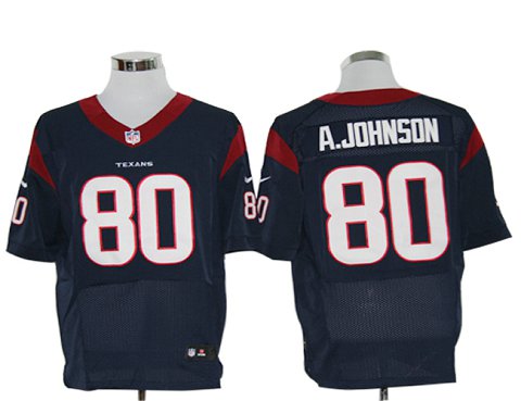 Size 60 4XL-Andre Johnson Houston Texans #80 Navy Blue Stitched Nike Elite NFL Jerseys