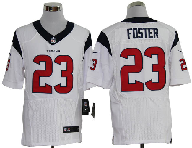 Size 60 4XL-Arian Foster Houston Texans #23 White Stitched Nike Elite NFL Jerseys