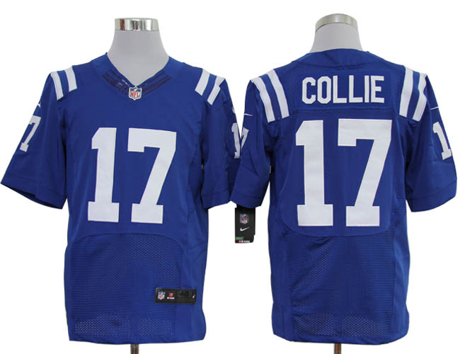 Size 60 4XL-Austin Collie Indianapolis Colts #17 Blue Stitched Nike Elite NFL Jerseys