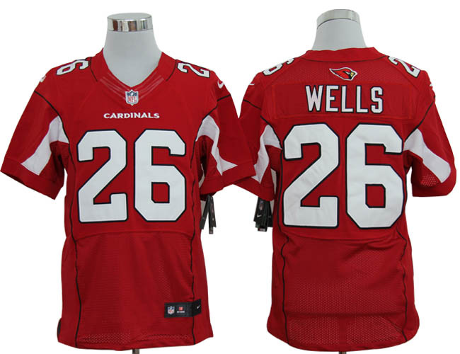 Size 60 4XL-Beanie Wells Arizona Cardinals #26 Red Stitched Nike Elite NFL Jerseys