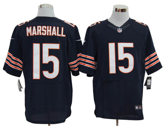 Size 60 4XL-Brandon Marshall Chicago Bears #15 Blue Stitched Nike Elite NFL Jerseys