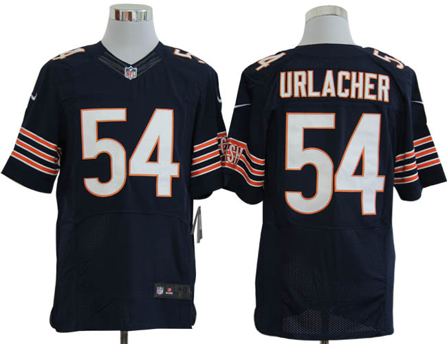 Size 60 4XL-Brian Urlacher Chicago Bears #54 Blue Stitched Nike Elite NFL Jerseys
