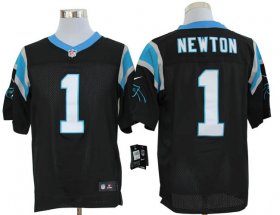 Size 60 4XL-Cam Newton Carolina Panthers #1 Black Stitched Nike Elite NFL Jerseys