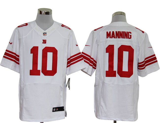 Size 60 4XL-Eli Manning New York Giants #10 White Stitched Nike Elite NFL Jerseys