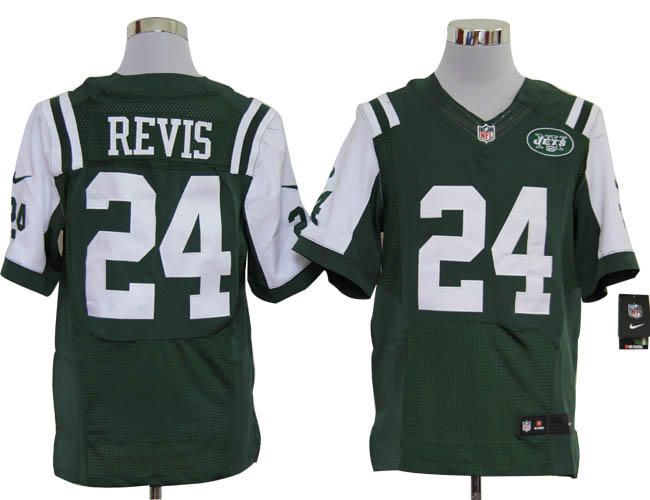 Size 60 4XL-Darrelle Revis New York Jets #24 Green Stitched Nike Elite NFL Jerseys