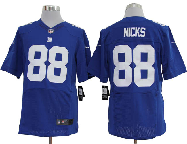 Size 60 4XL-Hakeem Nicks New York Giants #88 Blue Stitched Nike Elite NFL Jerseys