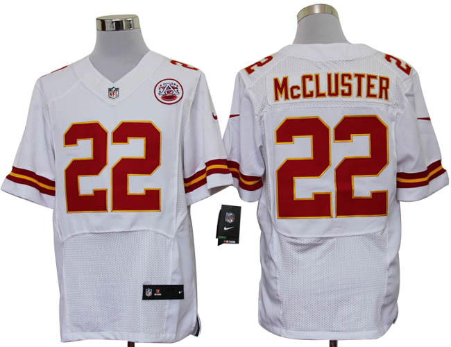 Size 60 4XL-Dexter McCluster Kansas City Chiefs #22 White Stitched Nike Elite NFL Jerseys