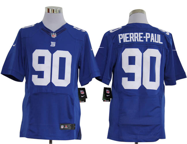 Size 60 4XL-Jason Pierre-Paul New York Giants #90 Blue Stitched Nike Elite NFL Jerseys
