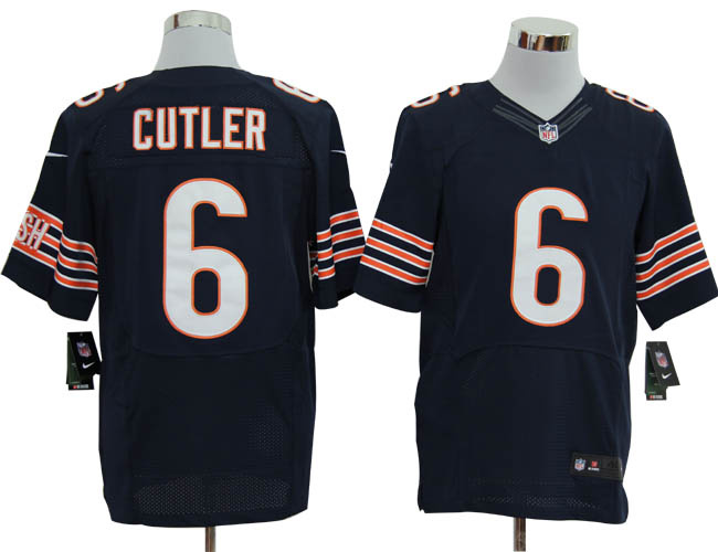 Size 60 4XL-Jay Cutler Chicago Bears #6 Blue Stitched Nike Elite NFL Jerseys