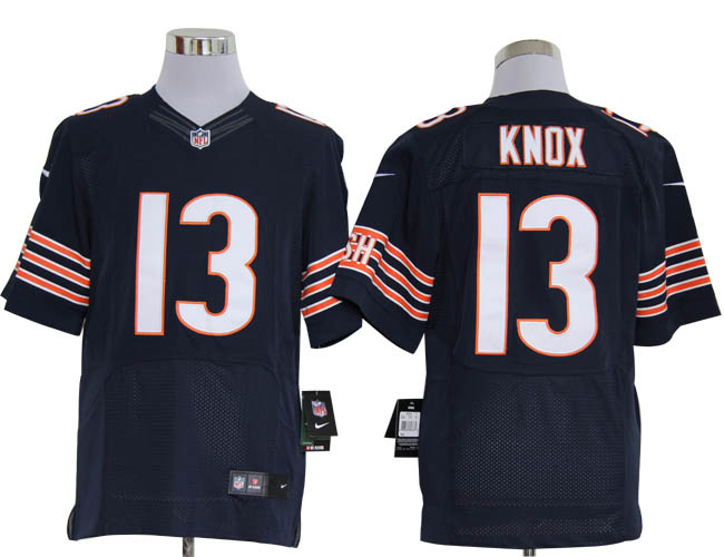 Size 60 4XL-Johnny Knox Chicago Bears #13 Blue Stitched Nike Elite NFL Jerseys