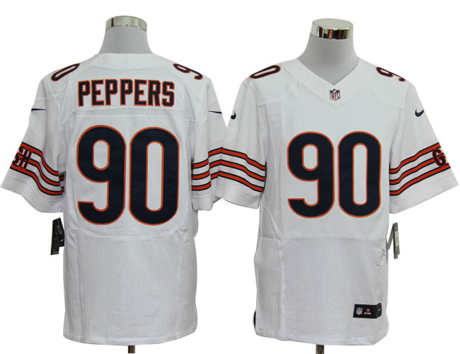Size 60 4XL-Julius Peppers Chicago Bears #90 White Stitched Nike Elite NFL Jerseys